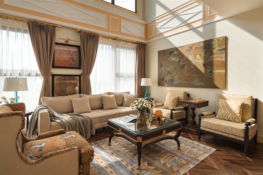 Phòng khách thông tầng Duplex Celena House, ảnh Thanh Viet Interior