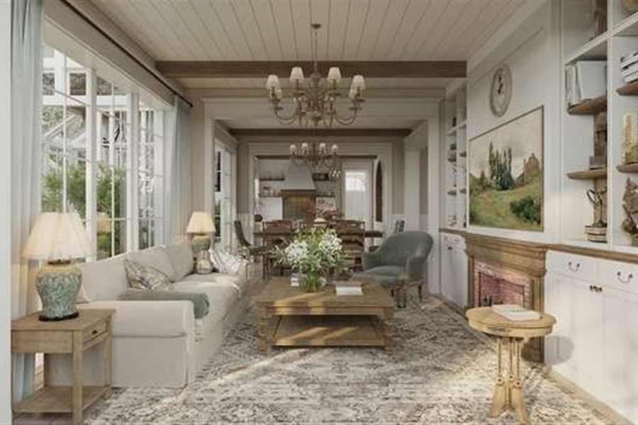 Douce Villa, Coastal Farmhouse, Domon Design